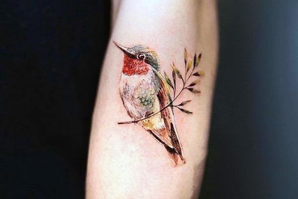 Lovely Hummingbird Tattoo Women Arms