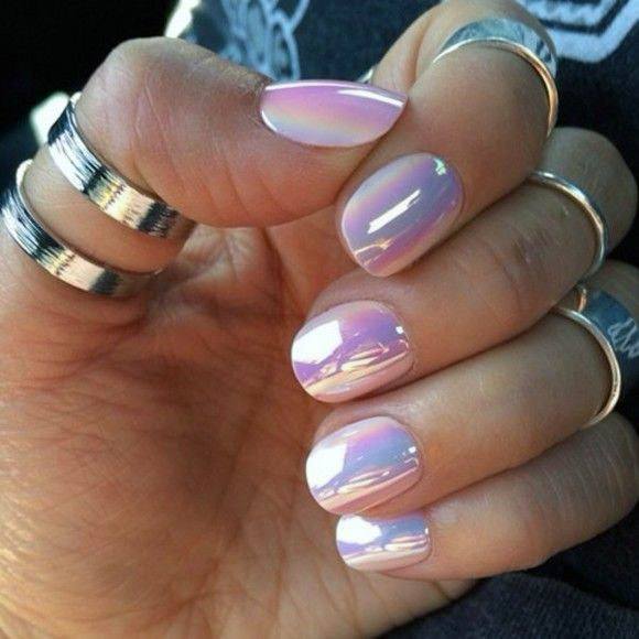 Lovely Iridescent Nails Women