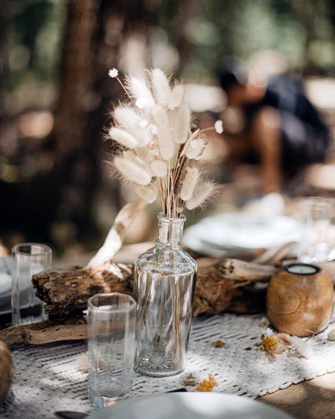 Lovely Light White Plants Boho Wedding Decor