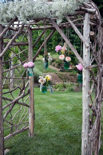 Lovely Mason Jar Floral Decorations Wedding