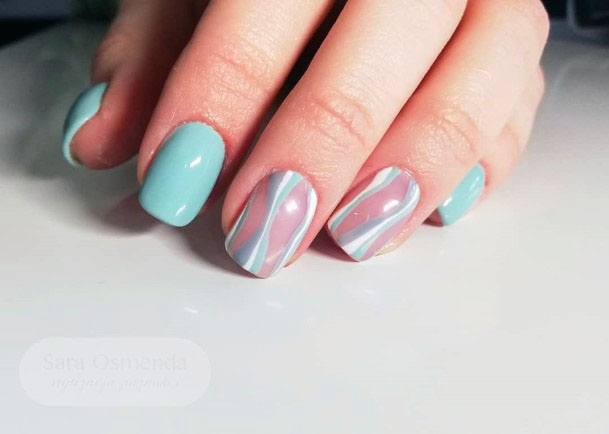 Lovely Mint Nails For Women