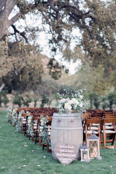 Lovely Outdoor Greenery Wedding Seating Inspiration