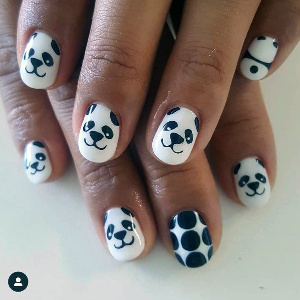 Top 60 Best Panda Nail Ideas For Girls - Cutest Manicure Inspiration