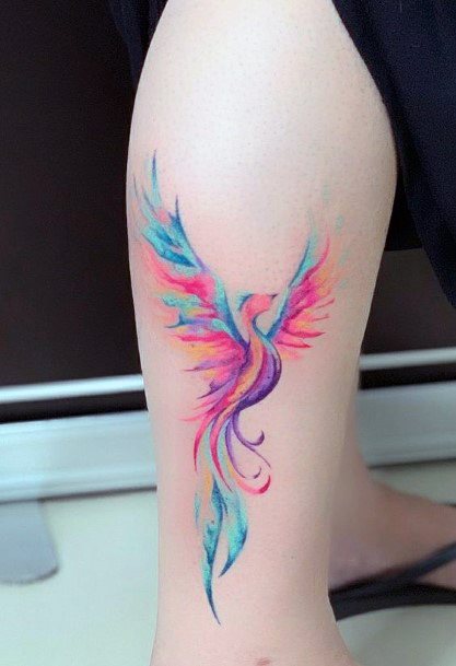 feminine unique phoenix tattoo