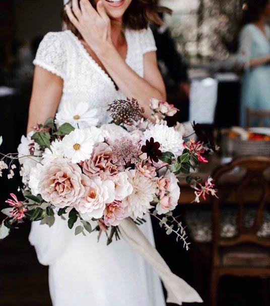 Lovely Pink August Wedding Flowers