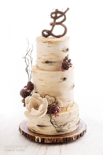 Lovely Rustic Wedding Cake Toppers