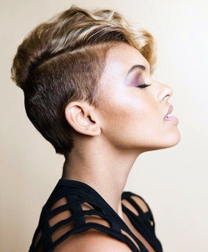 Lovely Shaved Hairstyles For Women Side Part