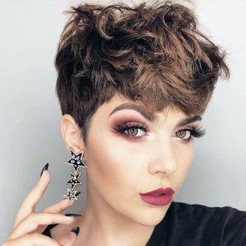 Lovely Tasseled Brown And Caramel Mixed Layered Pixie Womens Hairstyle