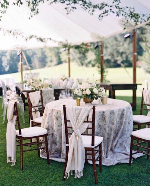 Lovely White Wedding Tent Decorations