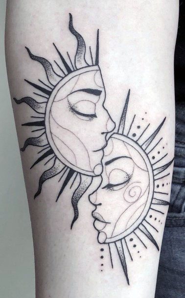 Loving Sun Tattoo Women