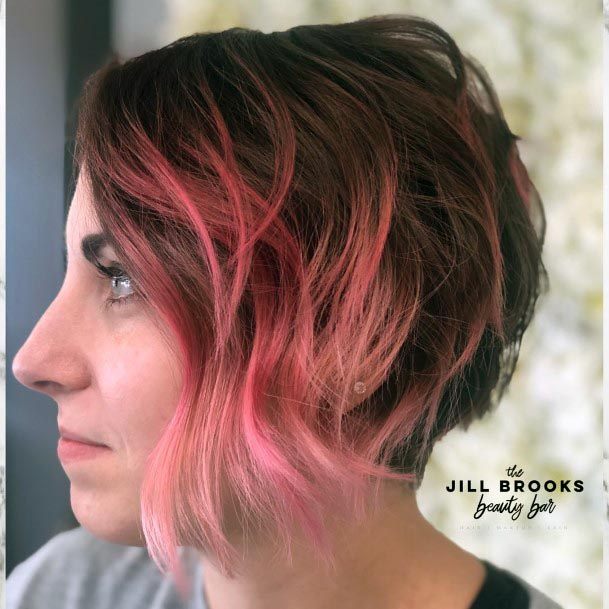 Low Maintenance Punk Rock Pink Hairstyles For Ladies