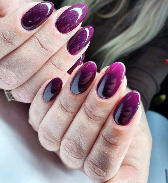 Luscious Dark Purple Nails Women