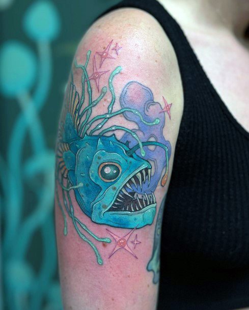 Luscious Designs Womens Anglerfish Tattoo Ideas