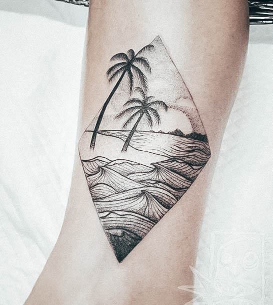 Luscious Designs Womens Beach Tattoo Ideas