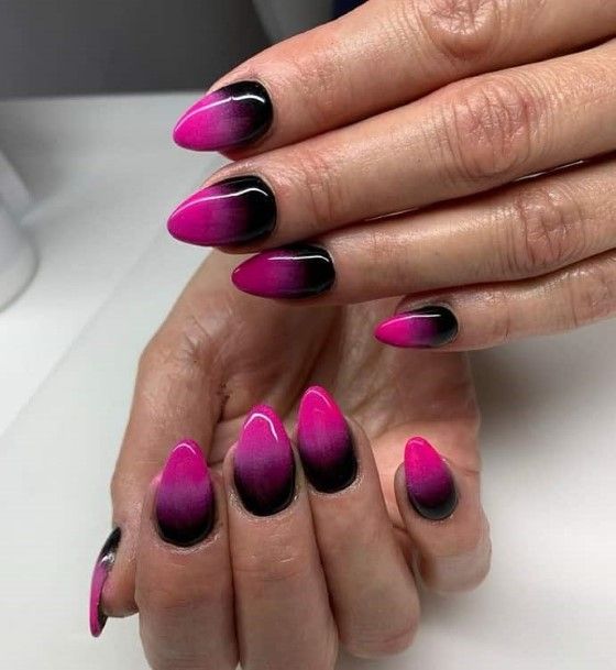 Luscious Designs Womens Black Ombre Nail Ideas