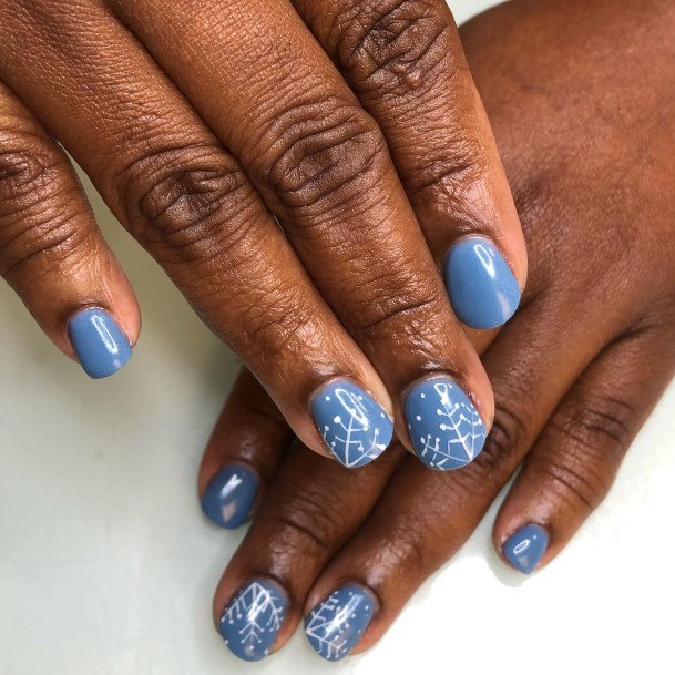 Luscious Designs Womens Blue Short Nail Ideas