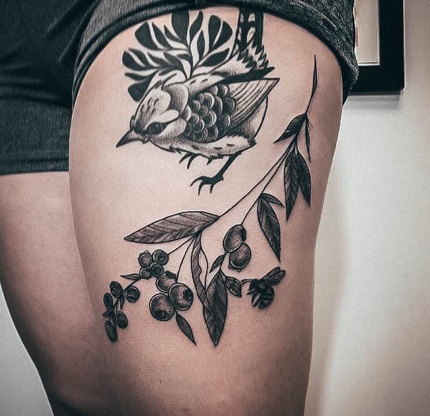 Luscious Designs Womens Blueberry Tattoo Ideas