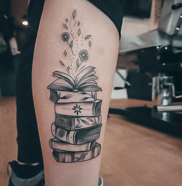 Luscious Designs Womens Book Tattoo Ideas