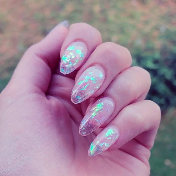 Luscious Designs Womens Broken Shattered Glass Nail Ideas