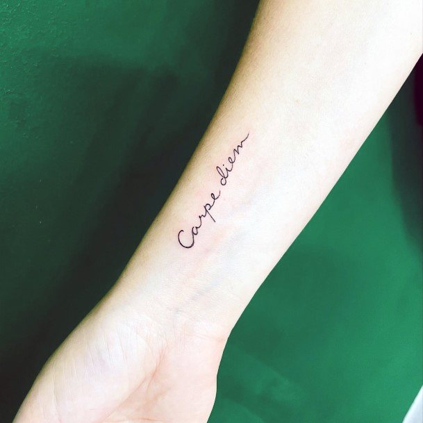 Luscious Designs Womens Carpe Diem Tattoo Ideas