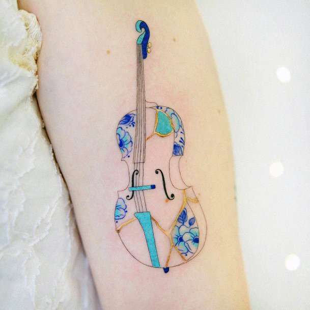 Luscious Designs Womens Cello Tattoo Ideas