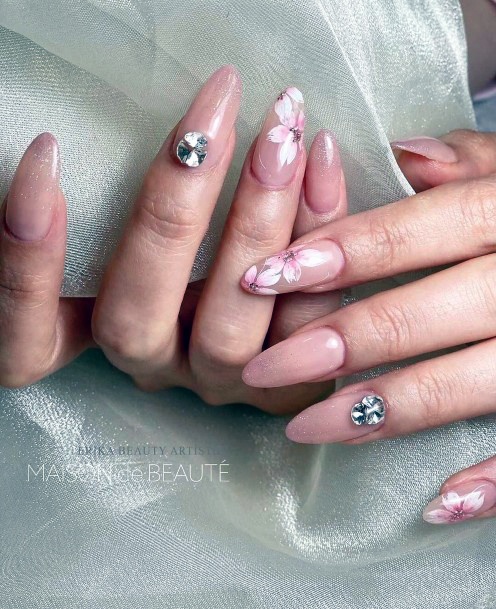 Luscious Designs Womens Cherry Blossom Sakura Nail Ideas