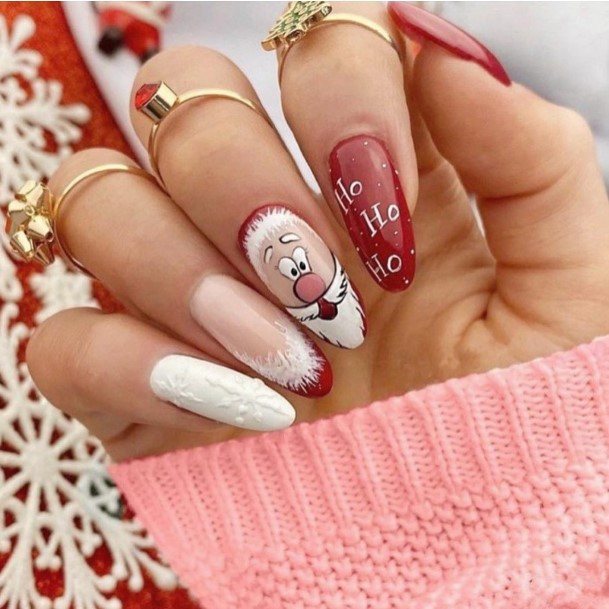 Luscious Designs Womens Christmas Gel Nail Ideas