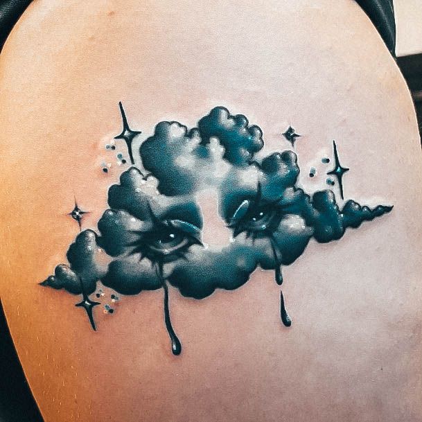 Luscious Designs Womens Cloud Tattoo Ideas