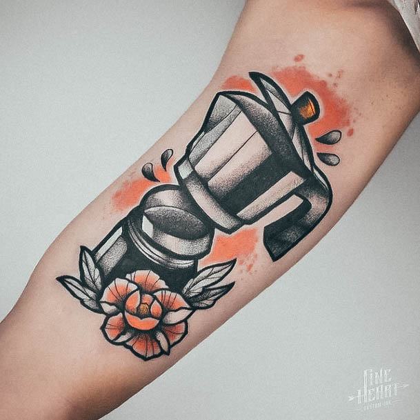 Luscious Designs Womens Coffee Pot Tattoo Ideas