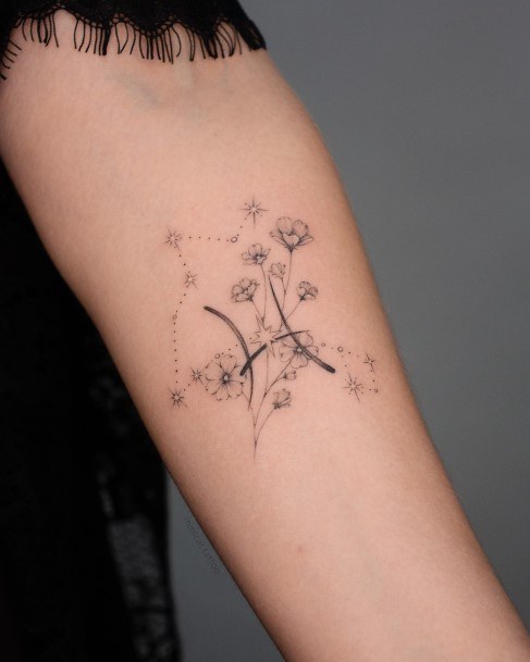 Luscious Designs Womens Constellation Tattoo Ideas