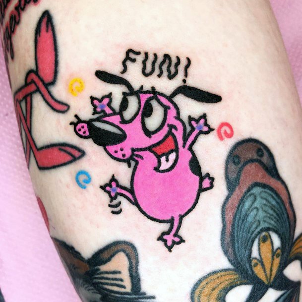 Luscious Designs Womens Courage The Cowardly Dog Tattoo Ideas