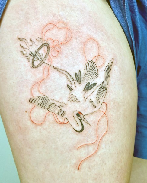 Luscious Designs Womens Crane Tattoo Ideas