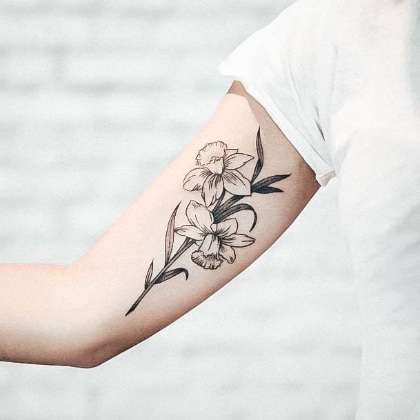 Luscious Designs Womens Daffodil Tattoo Ideas