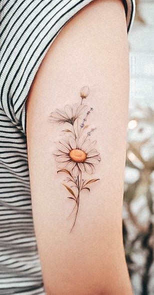 Luscious Designs Womens Daisy Tattoo Ideas