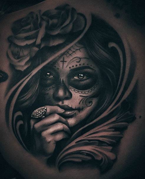 Luscious Designs Womens Day Of The Dead Tattoo Ideas