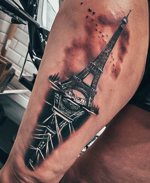 Luscious Designs Womens Eiffel Tower Tattoo Ideas