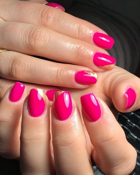 Luscious Designs Womens Fuchsia Nail Ideas