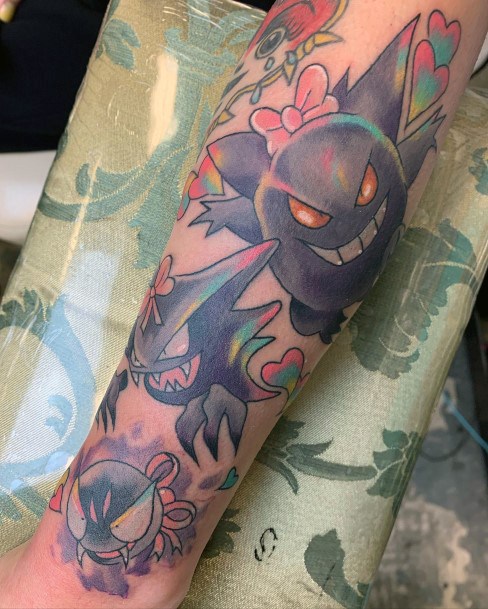 Luscious Designs Womens Gengar Tattoo Ideas