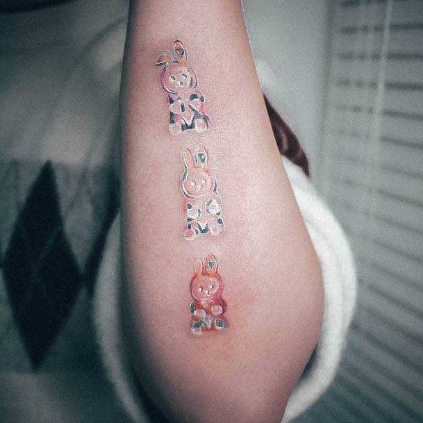Luscious Designs Womens Gummy Bear Tattoo Ideas Outer Forearm