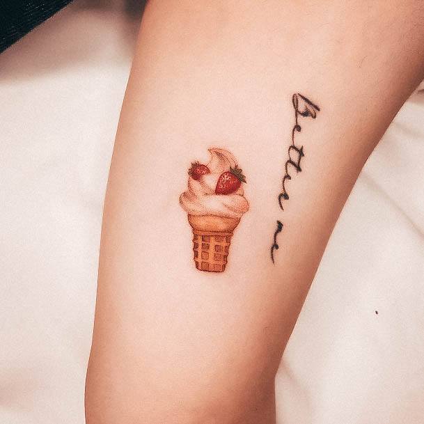 Luscious Designs Womens Ice Cream Tattoo Ideas