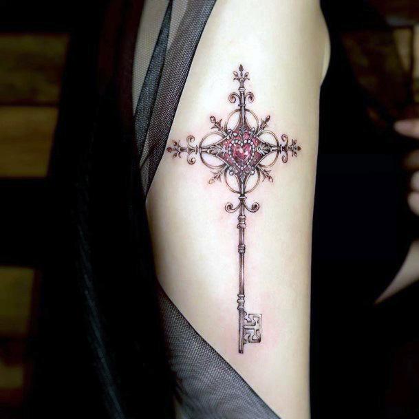 Luscious Designs Womens Key Tattoo Ideas