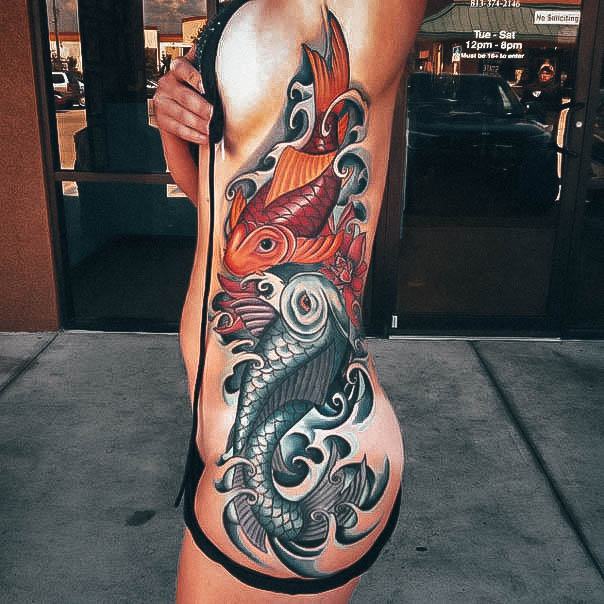 Luscious Designs Womens Koi Fish Tattoo Ideas