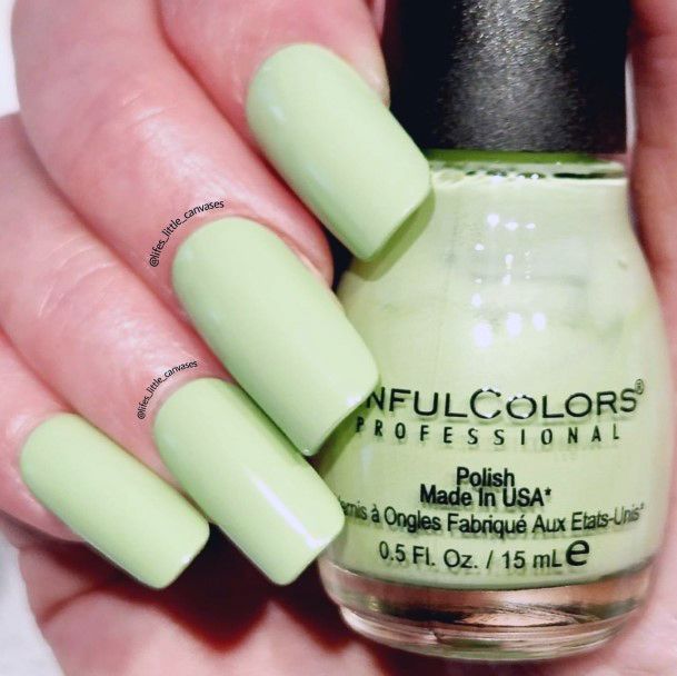 Luscious Designs Womens Light Green Nail Ideas