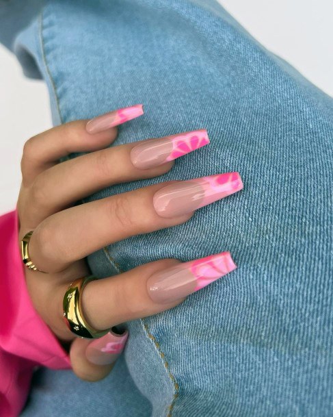 Luscious Designs Womens Long French Nail Ideas