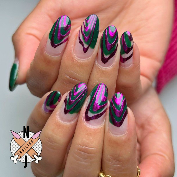 Luscious Designs Womens Magenta Nail Ideas