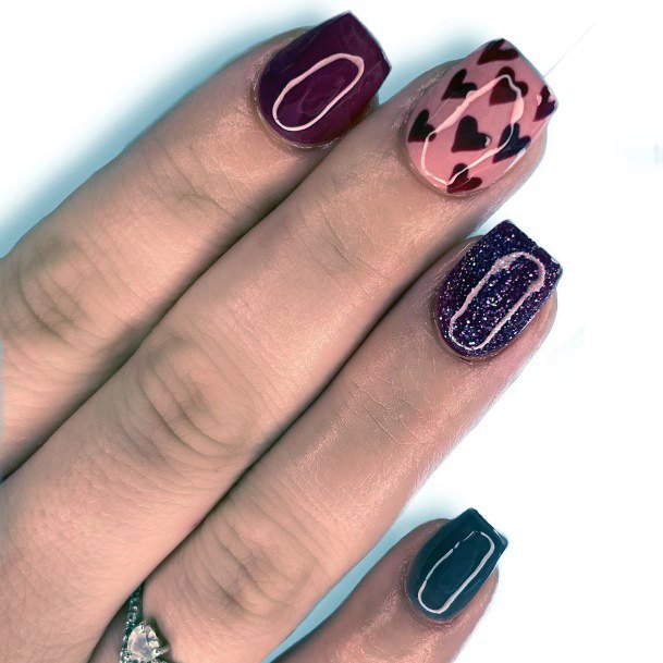 Luscious Designs Womens Maroon And Pink Nail Ideas