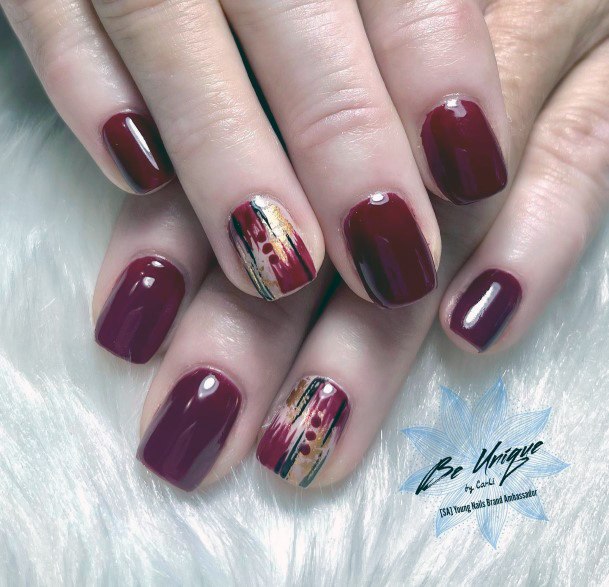 Luscious Designs Womens Maroon Dress Nail Ideas