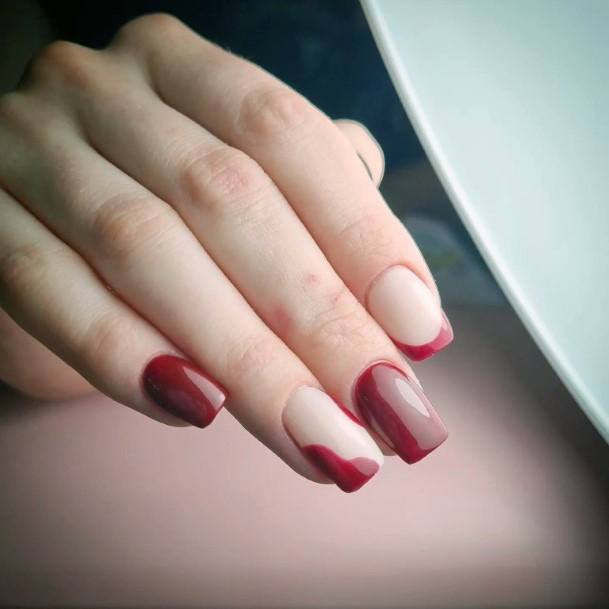 Luscious Designs Womens Maroon Nail Ideas