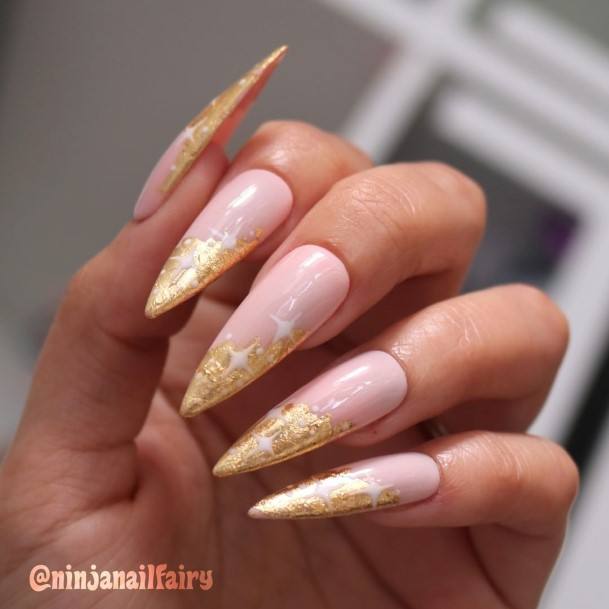 Luscious Designs Womens Metallic Gold Nail Ideas