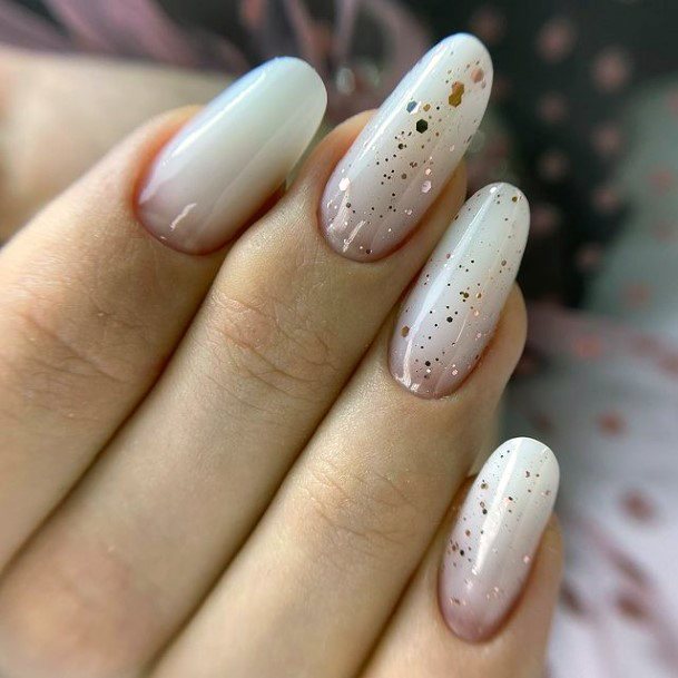 Luscious Designs Womens Milky White Nail Ideas